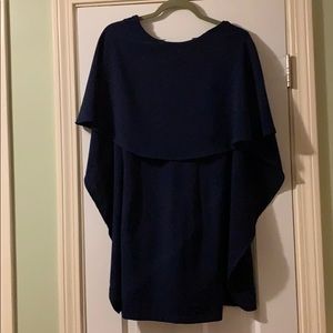 NWOT Lulus navy cape dress - worn once for event